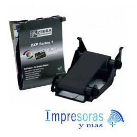 CINTA RIBBON ZEBRA PARA IMPRESORA ZXP1 TRUE COLORS NEGRO K 800011-101
