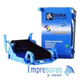 CINTA RIBBON ZEBRA PARA IMPRESORA P100i P110i P120i  TRUE COLORS NEGRO K 800017-201