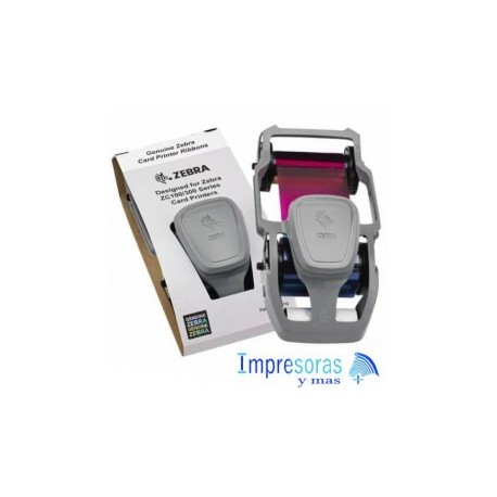 CINTA RIBBON ZEBRA 800300-350 PARA IMPRESORA ZC100 ZC300 TRUE COLORS COLOR YMCKO