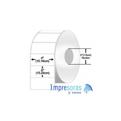 ETIQUETA ZEBRA TD 10000290 4X6 PGDS INDUSTRIAL NUCLEO 3PGDS 4 ROLLOS Z-PERFORM 2000D