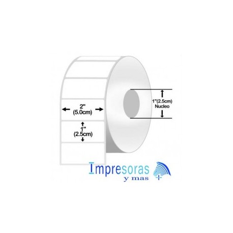 Etiqueta ZEBRA 2x1 Pgds 10010028 TD Nucleo 1Pgds 6 Rollos Z-PERFORM 2000D