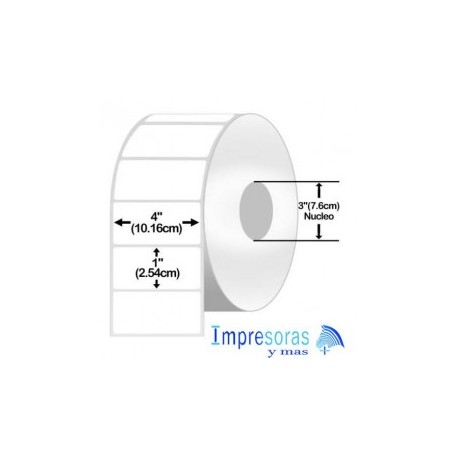 ETIQUETA ZEBRA TT 10010244 4X1 PGDS INDUSTRIAL NUCLEO 3PGDS 4 ROLLOS Z-PERFORM 2000T