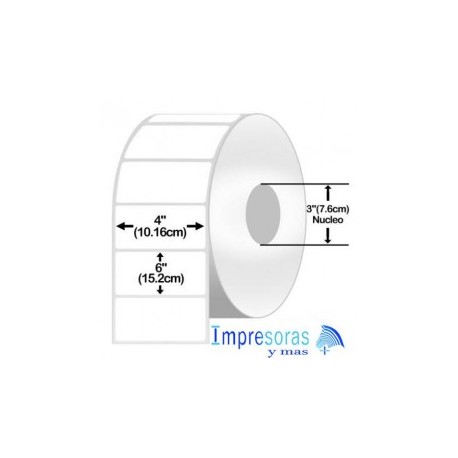 ETIQUETA ZEBRA TT 10018340 4X6 PGDS INDUSTRIAL NUCLEO 3PGDS 1 ROLLO Z-PERFORM 2000T