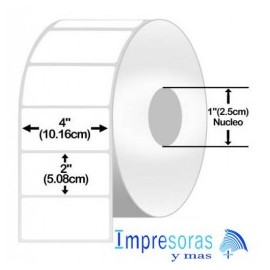 ETIQUETA ZEBRA TT 10005851 4X2 PGDS ESCRITORIO NUCLEO 1PGDS 1 ROLLO Z-PERFORM 2000T
