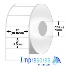 ETIQUETA ZEBRA TT 10005852 4X3 PGDS ESCRITORIO NUCLEO 1PGDS 6 ROLLOS Z-PERFORM 2000T