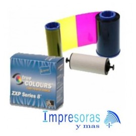 CINTA RIBBON ZEBRA PARA IMPRESORA ZXP8 ZXP9 TRUE COLORS COLOR YMCUVK 800012-543