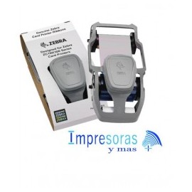 CINTA RIBBON ZEBRA 800300-307LA PARA IMPRESORA ZC100 ZC300 TRUE COLORS PLATA METALICO