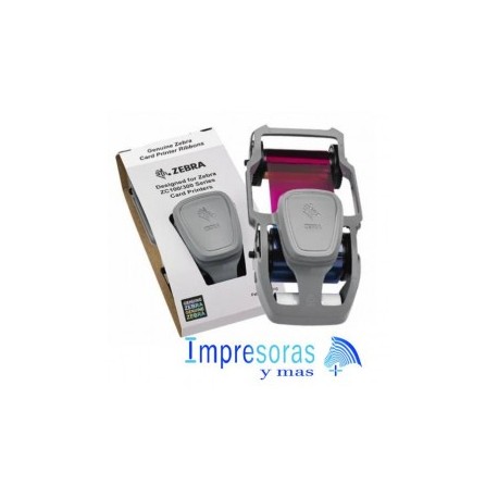 CINTA RIBBON ZEBRA 800300-550 PARA IMPRESORA ZC300 TRUE COLORS COLOR YMCKO 300 IMAGENES