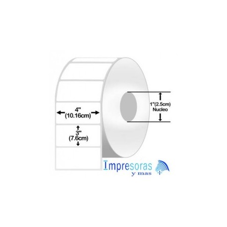 ETIQUETA ZEBRA TT 10005852 4X3 PGDS ESCRITORIO NUCLEO 1PGDS 1 ROLLO Z-PERFORM 2000T