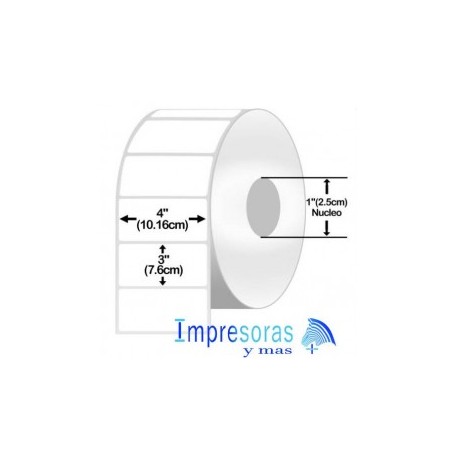 ETIQUETA ZEBRA TT 10005852 4X3 PGDS ESCRITORIO NUCLEO 1PGDS 6 ROLLOS Z-PERFORM 2000T