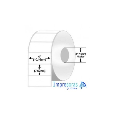 ETIQUETA ZEBRA TT 10000284 4X3 PGDS INDUSTRIAL NUCLEO 3PGDS 1 ROLLO Z-PERFORM 2000T