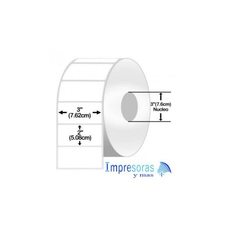 ETIQUETA ZEBRA TT 10000286 3X2 PGDS INDUSTRIAL NUCLEO 3PGDS 1 ROLLOS Z-PERFORM 2000T