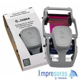 CINTA RIBBON ZEBRA 800300-350 PARA IMPRESORA ZC100 ZC300 TRUE COLORS COLOR YMCKO