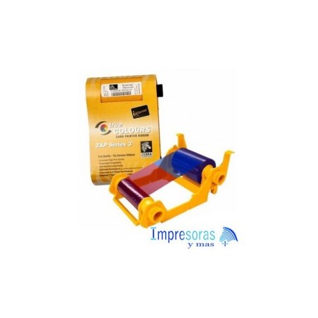 CINTA RIBBON ZEBRA PARA IMPRESORA ZXP3 TRUE COLORS COLOR YMCKOK 800033-348