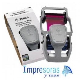 CINTA RIBBON ZEBRA 800300-360LA PARA IMPRESORA ZC300 TRUE COLORS YMCKOK