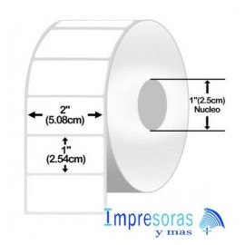 ETIQUETA ZEBRA TT 10005850 2X1 PGDS ESCRITORIO NUCLEO 1PGDS 6 ROLLOS Z-PERFORM 2000T