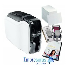 IMPRESORA DE TARJETAS ZEBRA ZC100 KIT TARJETAS RIBBON SOFTWARE EDICION